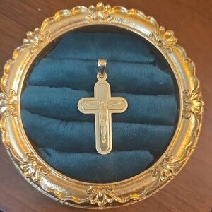 Classic Gold-Tone Crucifix Pendant – Faith Inspired Religious Jewelry